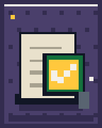 Checagem, carta em pixel art