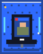 Live de quinta, carta em pixel art