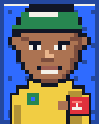 Patriotas, carta em pixel art