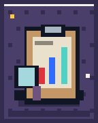 Pesquisa, carta em pixel art